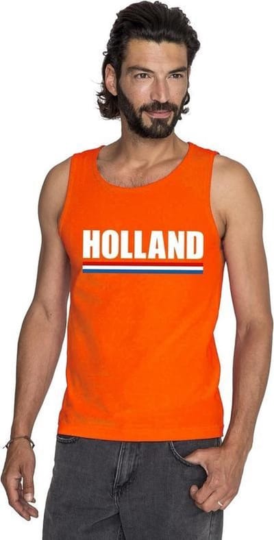 Oranje Holland supporter tanktop shirt/ singlet heren M
