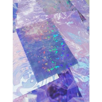 14 pièces/paquet Grande taille Autocollant en matériau texturé pailleté Ombre et lumière 3 types de matériaux Autocollants de fond adhésifs Décoratif Journal Junk one-size multicolore