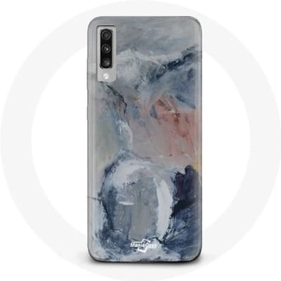 Samsung Galaxy A70 hoesje Grijze abstracte textuurachtergrond grijs