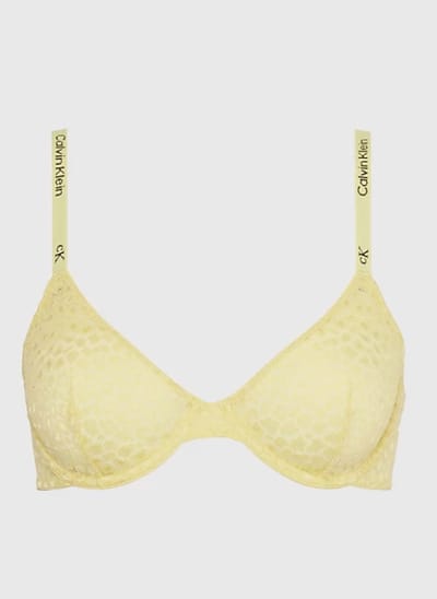Calvin Klein TIA Serie - Half Verstijve BH - Geel - 70D - Poliamid/Elastaan
