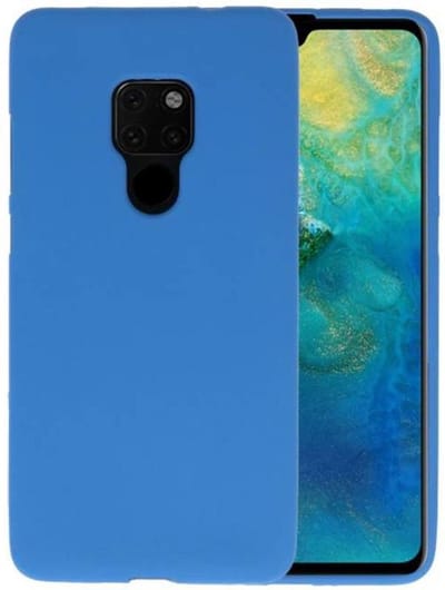 Hoesje Geschikt voor de Huawei Mate 20 - Backcover Color Telefoonhoesje - Navy