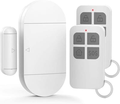 Draadloos huisbeveiligingsproduct, 130 dB, inclusief 2 afstandsbedieningen, geschikt voor thuis- en winkelgebruik (batterijen niet inbegrepen).