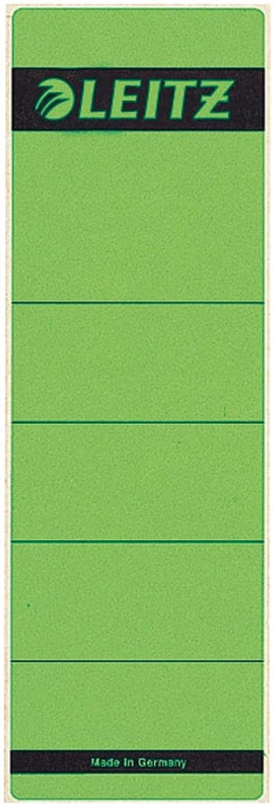 Rugetiket leitz 1642 62x192mm groen | 10 stuks