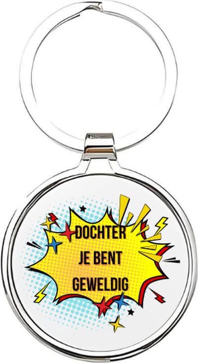 Akyol - Dochter je bent geweldig Sleutelhanger - dochter - De liefste dochter - Dochter sleutelhanger - kind sleutelhanger - Sleutelhanger dochter - Familie sleutelhanger - cadeautje - Dochter cadeau - girl - de liefste dochter - 4 x 7,5 CM