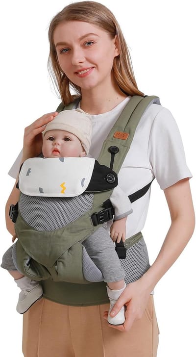 Babydrager 3-in-1 - Ademend Materiaal - Ergonomisch Ontwerp - Comfortabele Ondersteuning voor Baby's - ShopVlot
