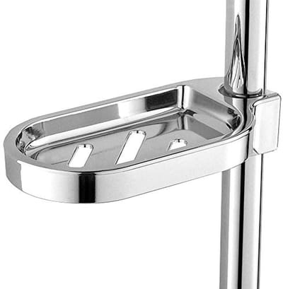 Dailygoods- Zeepschotelhouder Verstelbaar - Zeepdoos - Douche Stang - Praktisch Badkamer Gadget - Slijtvast ABS - 17 x 8,5 cm - Zeepbakje