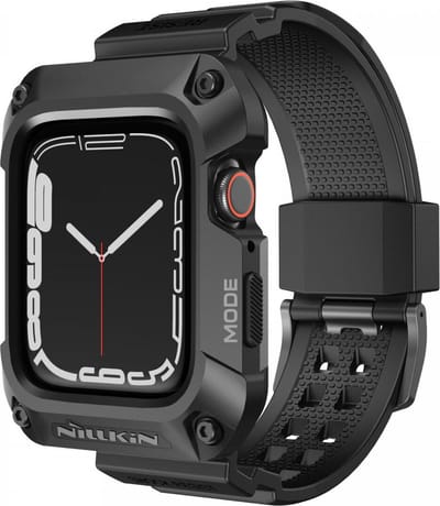 Nillkin DynaGuard Hoesje en Bandje Zwart Geschikt voor Apple Watch 4/5/6 44MM