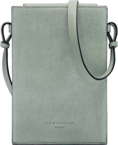 LIEBESKIND BERLIN Leren Schoudertas Telefoontasje Hilla Nubuk Mobile Pouch Opal Green Kaki