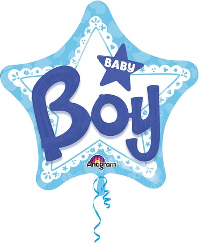 Anagram Ballon Baby Jongens 91 X 91 Cm Folie Blauw