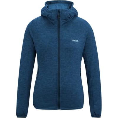 Dames Ferna Marl Full Zip Hooded Stretch Midlayer