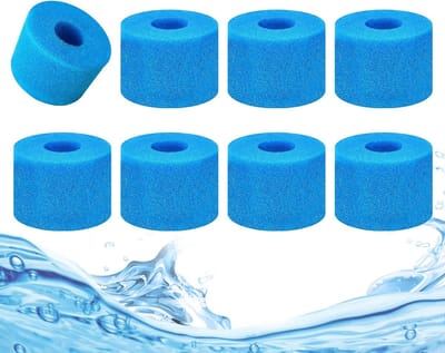 Pack van 8 Reusable Foam Filter Sponzen Type S1 voor Effectieve Zwembadreiniging en Onderhoud