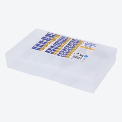 Batterij bewaarbox - AA/AAA/9V/D/C - Batterijopslagdoos - Transparant - Milieubewust - Bewaren - Handig
