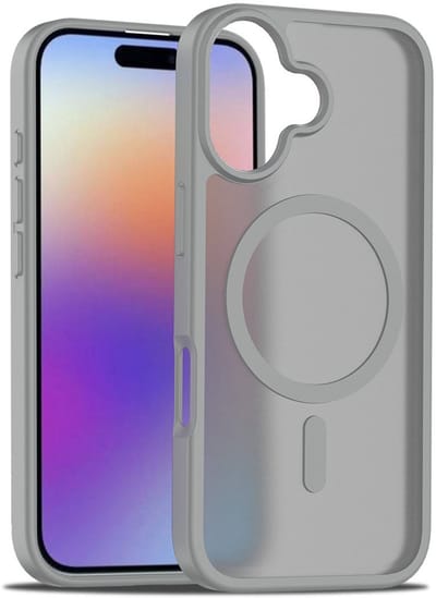 Solidenz telefoonhoesje geschikt voor iPhone 17 Hoesje Grijs - MagSafe Compatible - Titanium - Dunne transparante Backcover