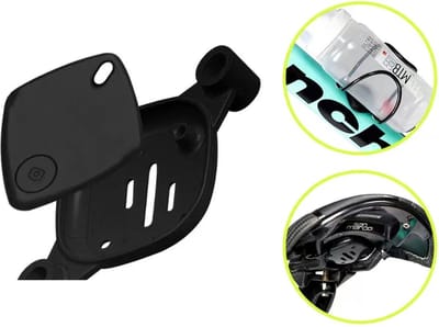 DrPhone ATH2 Fietshouder Geschikt voor Samsung SmartTag – 2-in-1 Zadel- of Bidonhoudermontage – Fiets & E-bike – Zwart