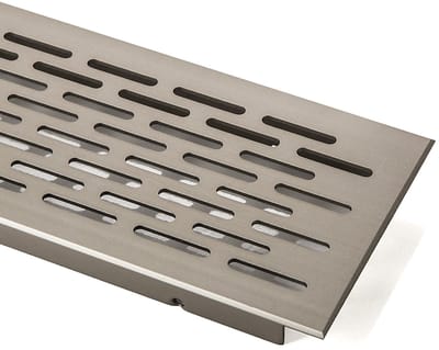 SO-TECH® Ventilatierooster Perforatie ovaal L: 250 mm Roestvrij staal optiek