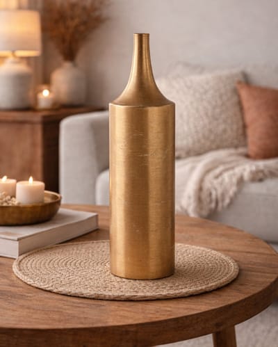 Countryfield Fles Marlow metaal L20B20H65 goud