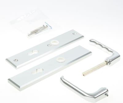 Veiligheidsgarnituur - Aluminium - Aluminium - Hoppe - Hoppe London SKG*** - kruk/kruk PC72 dd 35-40mm