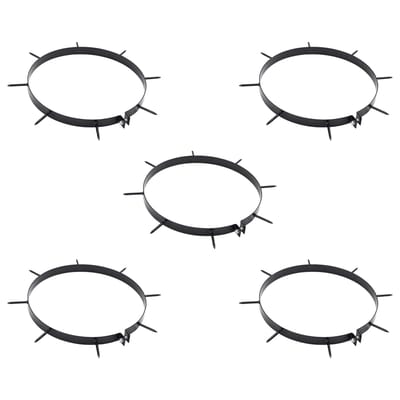 vidaXL - Gras - Aerator - Klem - met - Spikes - 5 - st - Ø - 320 - mm - Staal