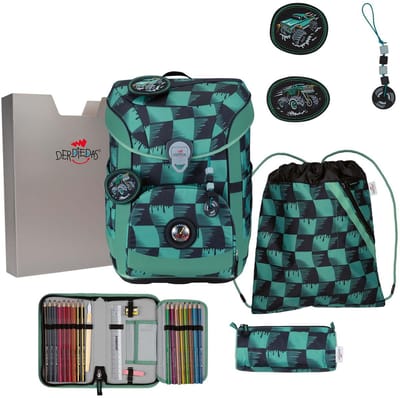DerDieDas schooltas ErgoFlex Easy Superflash Set 6-delig Super Truck groen