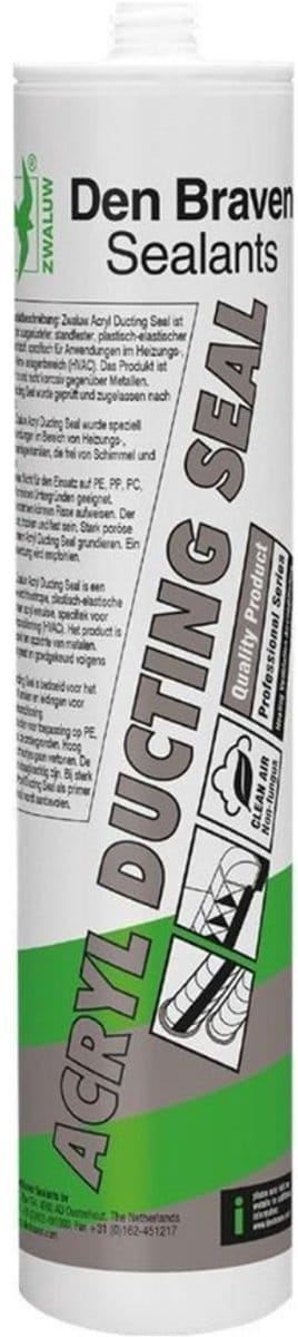 Zwaluw Den Braven 12001748 Acryl Ducting Seal Afdichtingskit - Zilvergrijs - 310ml