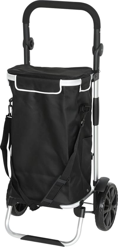 Killogood 3-in-1 opvouwbare boodschappentrolley - 40L inhoud - draagvermogen 25kg - met koelvak - zwart