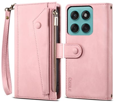 Coverup Hoesje - Geschikt voor Motorola Edge 60 / 60 Fusion Hoesje - Coverup Book Case met Portemonnee - Roze