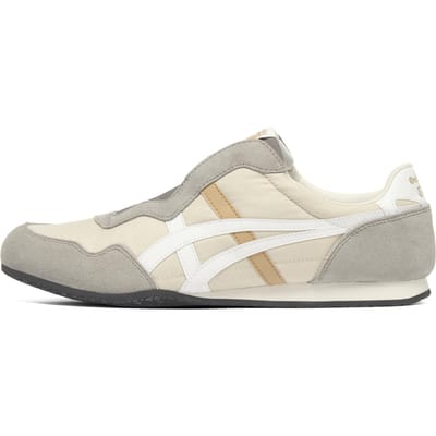 Onitsuka Tiger SERRANO Chaussures Décontractées en Tissu à Enfiler Unisexe Beige/Blanc 37 gray
