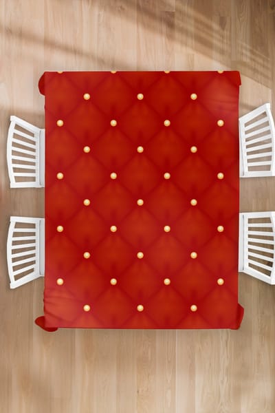 Kerst Tafelkleed - Kerstmis Decoratie - Tafellaken - Patronen - Kerst - Goud - Stippen - 180x240 cm - Kerstmis Versiering - Tafeldecoratie Kerstmis - Kerstdecoratie tafel - Tafelversiering