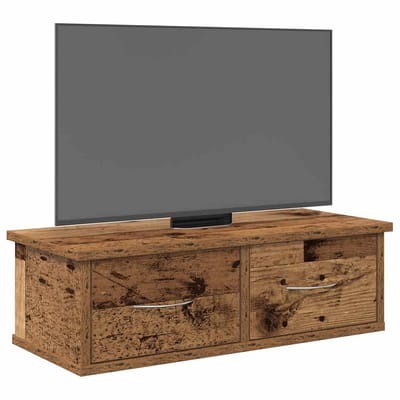 vidaXL - Wandkast - 60x26x18,5 - cm - bewerkt - hout - oud - houtkleurig