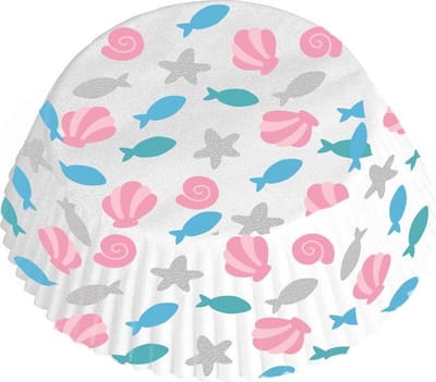 Amscan Cupcakevormpjes Zeemeermin 50 Mm Papier Roze 48 Stuks