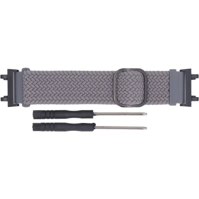 Bracelet de Montre Tressé de Rechange Bracelet de Montre Élastique Tressé Extensible pour Amazfit Active Edge A2212 grise