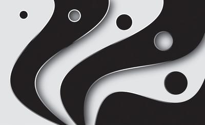 Abstract Modern Pattern Black White Photo Wallcovering