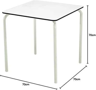 Vierkante Tuinmeubel Tafel 70x70 cm Wit voor Binnen en Buiten