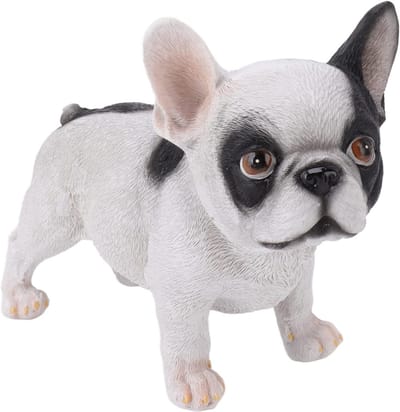 Hond Beeldje - Hars Sculptuur - Tuin Decoratie - Kleurvast Hars - 27x23x14 cm - Bruin