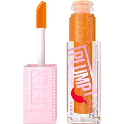 Maybelline - Lifter Plump - Lip Plumping lipgloss - langdurig vollere lippen - verwarmende sensatie met 5% Maxi-Lip™ en chilipeper - Hot Honey - 5,4 ml