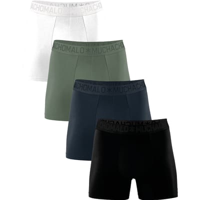 Muchachomalo Boxershort Heren – 4 Pack – 95% Bamboe – Zachte Boxershort– Kleding – Heren Ondergoed – Onderbroeken Heren
