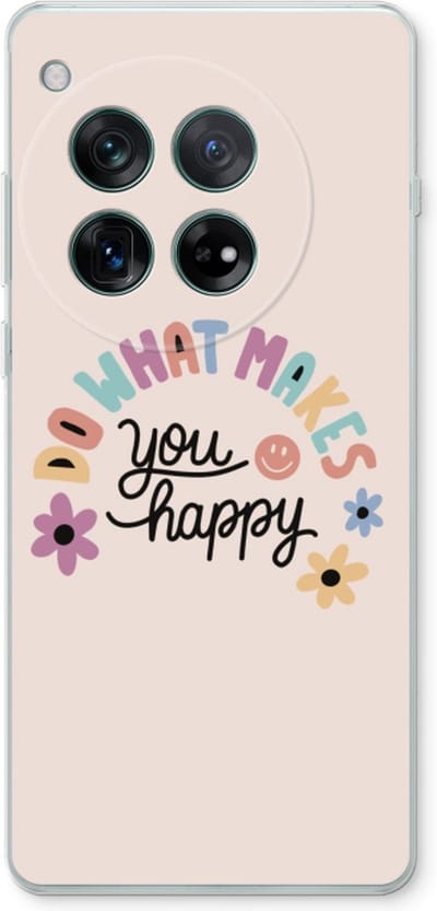 Case Company® - Hoesje geschikt voor OnePlus 12r hoesje - Happy days - Soft Cover Telefoonhoesje - Bescherming aan alle Kanten en Schermrand