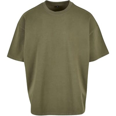 Build Your Brand - Ultra Heavy Cotton Box T-Shirt - Olive maat M