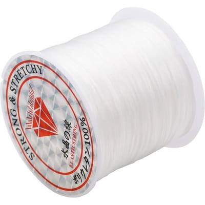 10 Meter 0,7 Mm Elastisch Garen Ronde Kristallen Lijn Nylon Rubber Rekbaar Koord Elastisch Touw Voor Sieraden Maken Kralen Armband wit