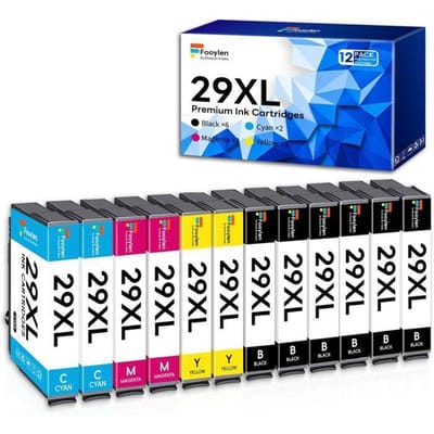 Cartouche d'encre 29XL - Fooylen - Compatible Epson - Pack de 12 - Haute qualité - Rendement élevé