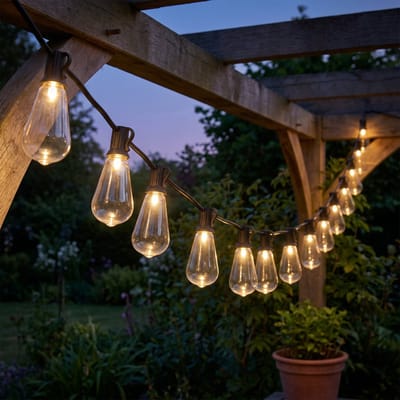 Lomera Feestverlichting - Lichtsnoer Buiten - Lichtslinger - Tuinverlichting - Party Lights - Lampjes Slinger - Sfeerverlichting - Partyverlichting - 20 LED Lampjes - Warm Wit - Helder - IP44
