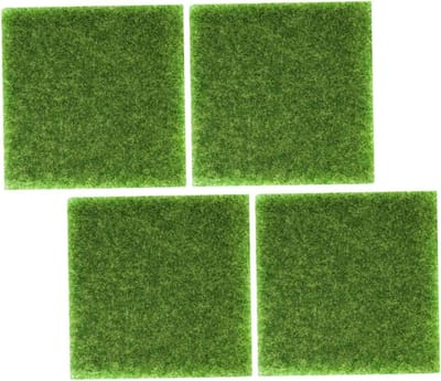 Kunstgras Matten - Decoratief Gras - Buiten Decoratie - Eenvoudig Onderhoud - 4 Stuks - Groen