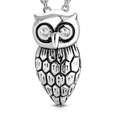 Amanto Ketting Bleron - 316L Staal  - Uil - 28x14mm  - 50cm