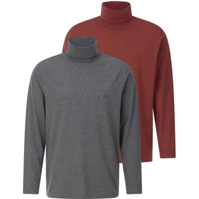 Babista herren Shirts Met Lange Mouwen, Set Van 2 - 44/46 - donkergrijs