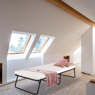 Inklapbaar logeerbed - Opklapbed gasten - Tijdelijk slapen - Geen montage nodig - 80x190 cm - Grijs