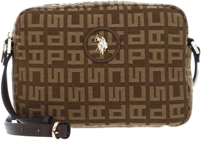 U.S. POLO ASSN. Schoudertas Jacquard Crossbody Bag Brown Bruine