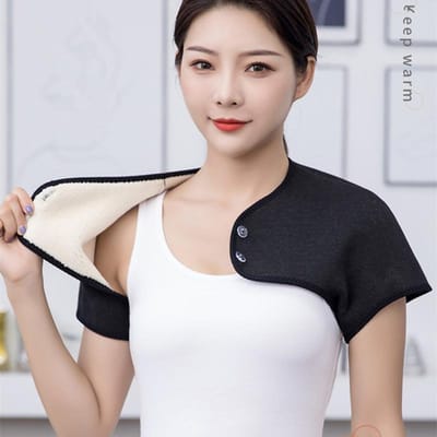 Schouderwarmer Wikkel Rugsteun voor Mannen Vrouwen Rotator Cuff Brace Pad Beschermer Chronische Pijnverlichting XL