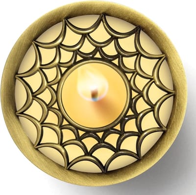 Scented Candle Topper met Lampshade, Decoratief Kaarsdeksel voor Evenredig Brandende Kaarsen, Perfecte Accessoires voor Feestjes en Cadeaus voor Vrouwen (Net Goud)
