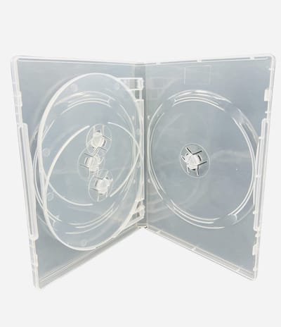 Allecto - DVD/CD/Blu-Ray Cases - Stevige Bescherming - 4 Way - 14mm Transparant - 100 Stuks - Opslagoplossingen - Voor Films - Transparant