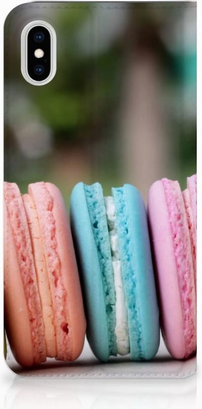 Apple iPhone Xs Max Flip Style Cover Macarons
